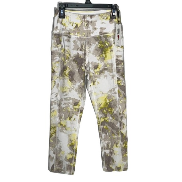 Calvin Klein Performance Printed Cropped Leggings Yellow, white, XS - Picture 2 of 9